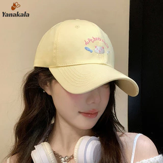 ส่งเร็ว🚚ปักลูกแมว หมวกเบสบอล หญิง น่ารักหวาน กันแดด ปรับระดับได้ หมวกกันแดด หมวกกันแดด-Yanakala