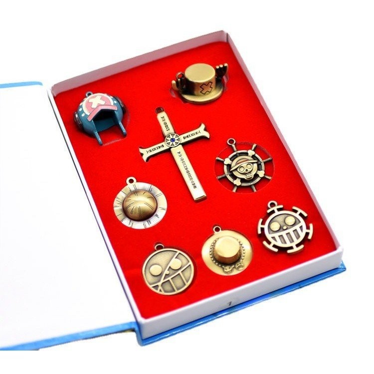 ชุด.ACCESSORY.สำหรับ.Ace.Chopper.King.หมวกฟาง.พวงกุญแจ.และ.สร้อยคอจี้.Hawkeye.ขนาด.6.USM