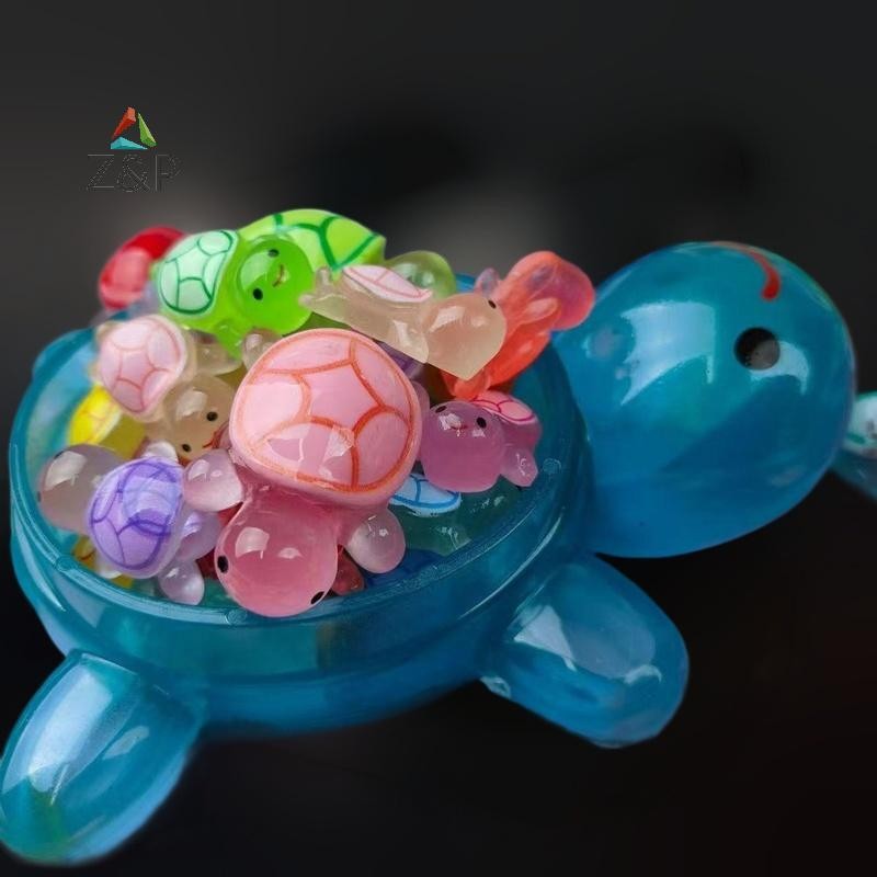 Z&P 1PC Night Glow เต่าขนาดใหญ่ + เต่าเรืองแสง Figurines เรซิ่นหัตถกรรมเต่าเรืองแสงเก็บเครื่องประดับภูมิทัศน์เดสก์ท็อป COD