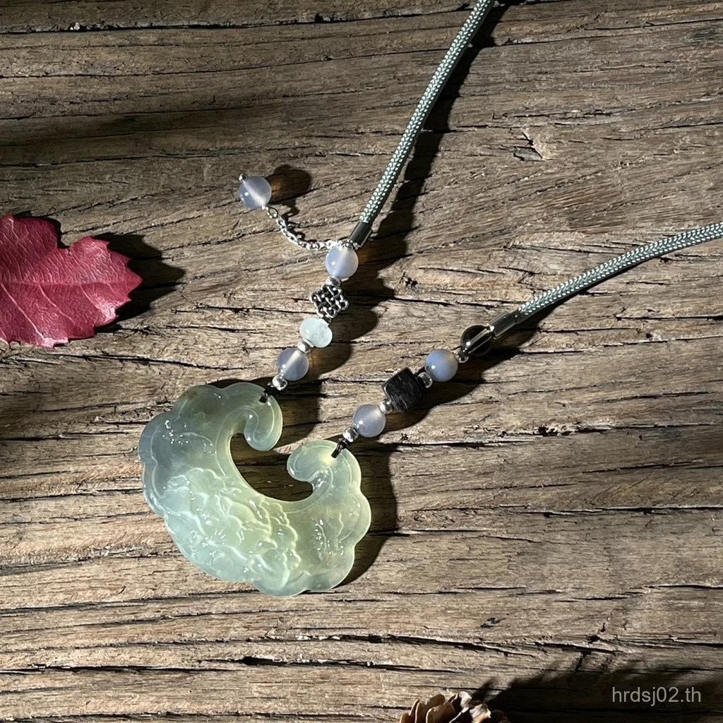 Xiuyu Xiangyun ล็อค Ruyi ปลอดภัยล็อคใหม่สไตล์จีน Influencer สไตล์จี้คอเครื่องประดับธรรมชาติ Peony Lo