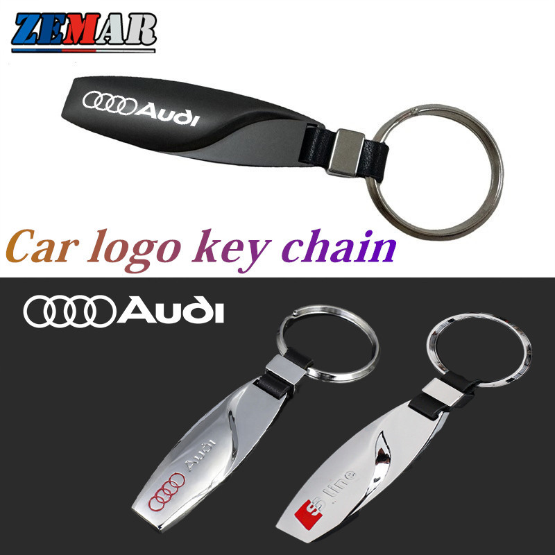 Audi พวงกุญแจรถยนต์ ปลอกกุญแจรถยนต์ คลิปกุญแจรถจักรยานยนต์ for Audi A3 8l A1 Q5 TT mk2 A5 A4 B7 B8 B5 A6 C7 C6 Q7 Q3 Q2 E-tron