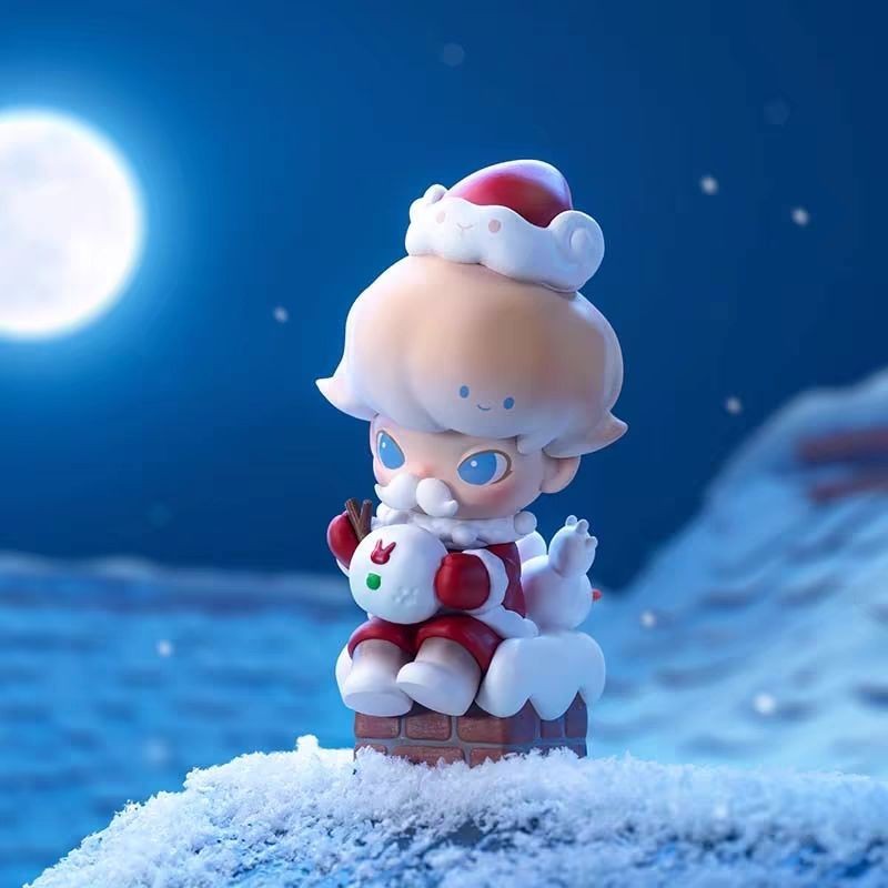 ของแท้ POPMART DIMOO Snowman Letter Series Mystery Box Christmas Trend รูปของเล่นของขวัญน่ารัก DIMOO Snowman Letter Series KJTU