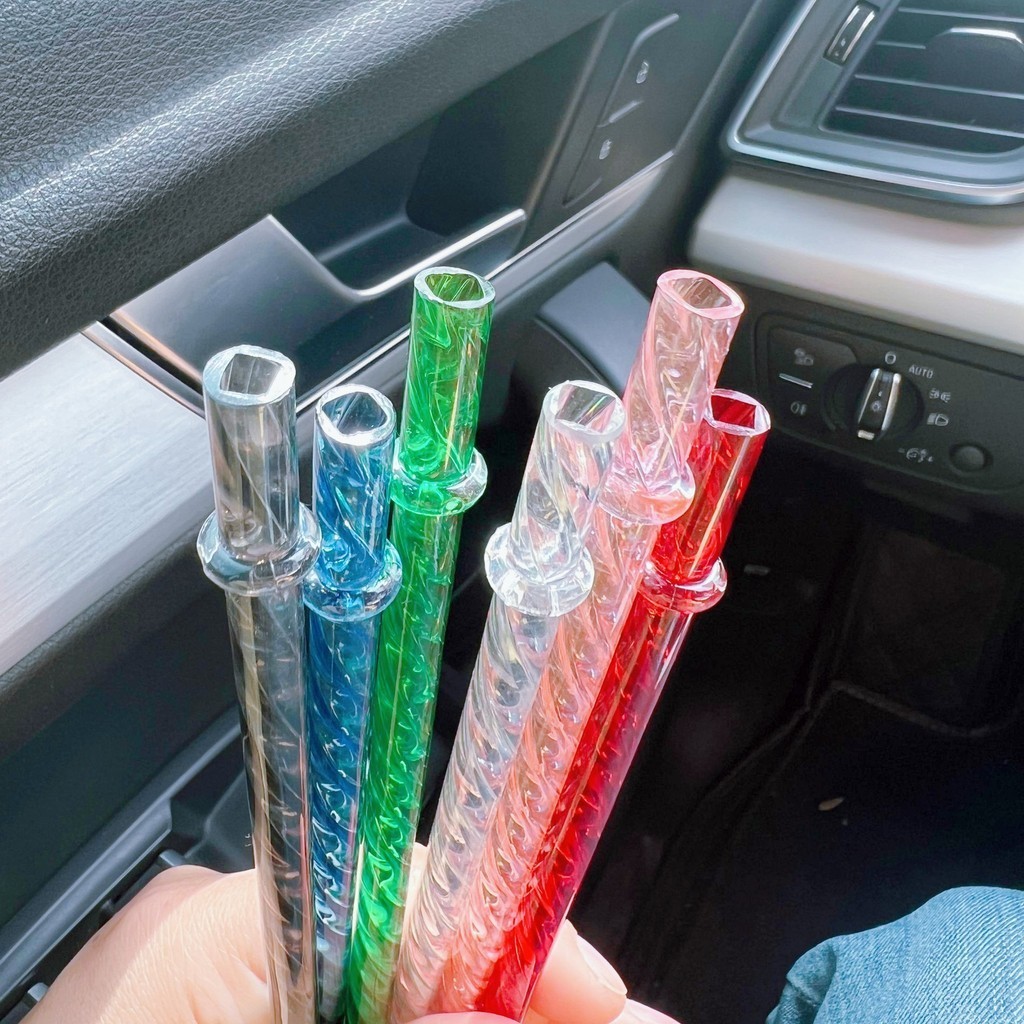 2ชิ้นฟางเปลี่ยนเงาหลอดพลาสติก26เซนติเมตรเหมาะสําหรับทุเรียนถ้วยฟางถ้วยไม่ทิ้งรีไซเคิลเป็นมิตรกับสิ่งแวดล้อมคริสตัลฟางพลาสติกถ้วยน้ําอุปก - รูปที่ 2