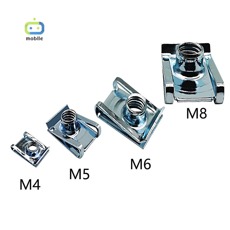 [maygood] 10 ชิ้น M4/M5/M6/M8 รถฤดูใบไม้ผลิเหล็ก U ประเภทคลิปพร้อมด้าย 8 มม. 5 มม. 6 มม. 4 มม. Reed Nuts สําหรับ Auto รถจักรยานยนต์สกู๊ตเตอร์ ATV Moped {TH}