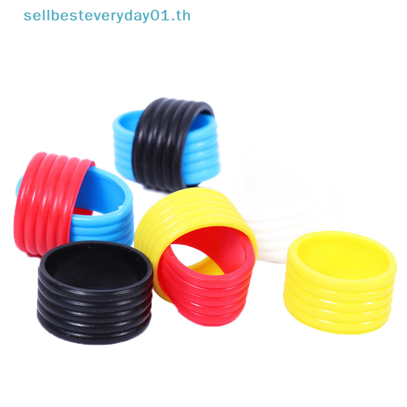 & Sellingbest & Tennis Racket Grip Rubber Ring ไม้แบดมินตัน Overgrip Fix แถบยืดหยุ่น Finishing Protector กีฬากลางแจ้งสีแดง