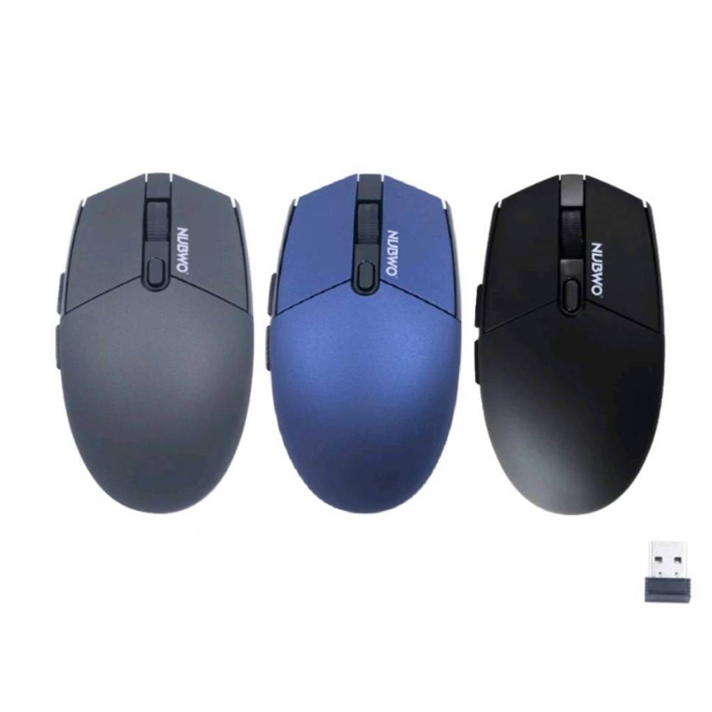 เม้าส์ไร้สาย NUBWO USB Optical Mouse รุ่น NMB-014เม้าส์ ไร้สาย แบบไร้เสียงคลิก มีโหมดประหยัดถ่าน