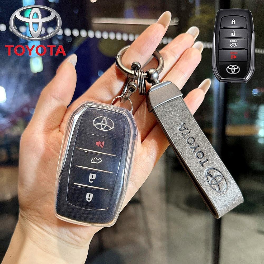 สําหรับ Toyota RAV4 Crown Hilux Fortuner Camry Land Cruiser Prado Keyless อุปกรณ์เสริมอัตโนมัติ Soft TPU รถ Remote Key Case Cover