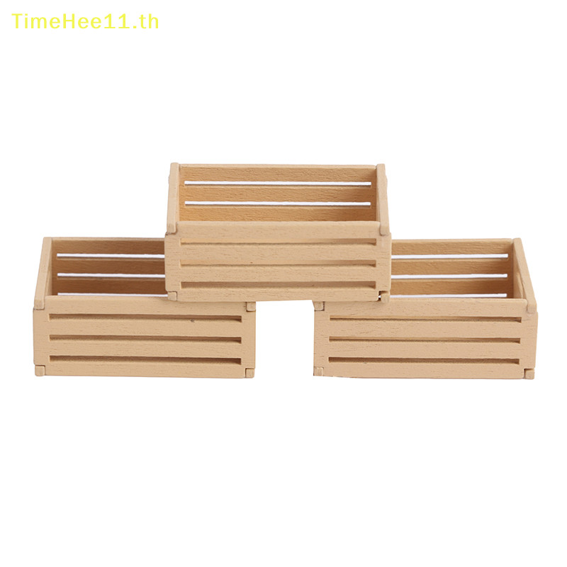 Timehee 3 ชิ้น Dollhouse Miniature Mini en กรอบผลไม้สําหรับ 1:12 Dollhouse TH