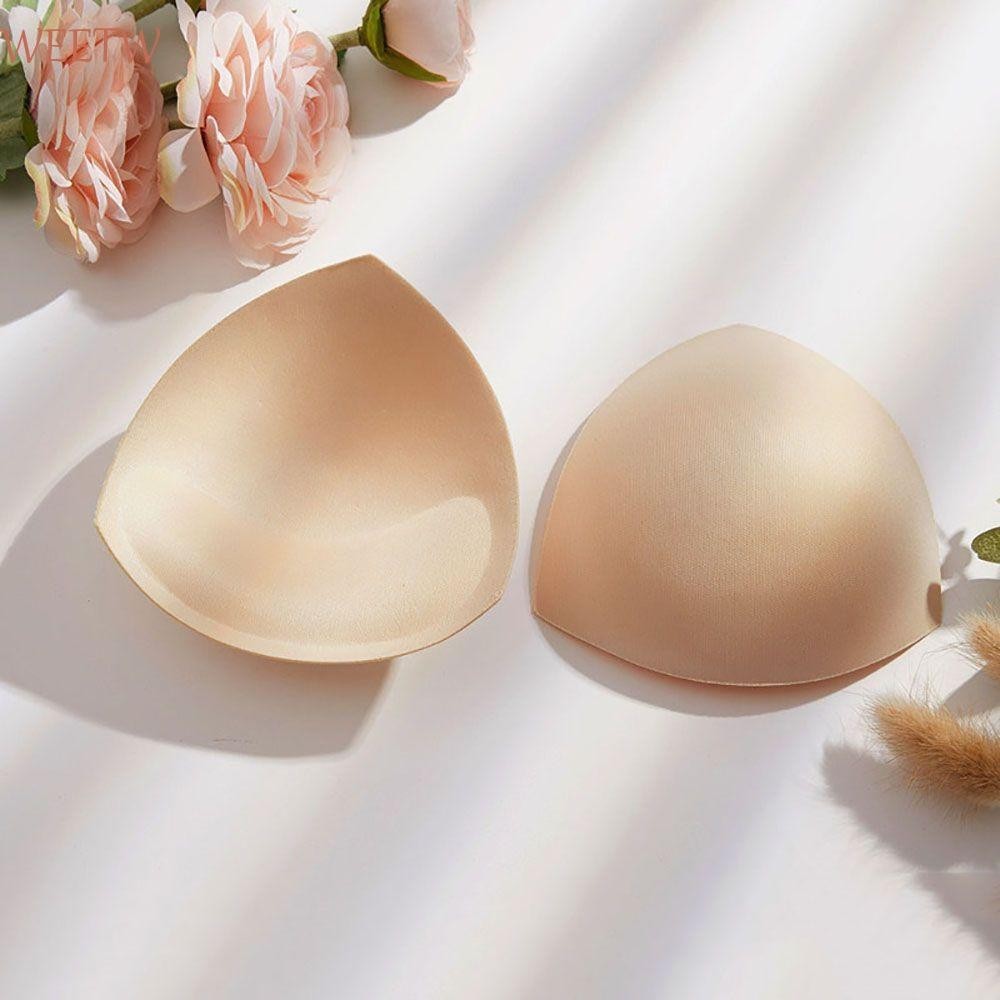 Weekw ฟองน้ํา Bra Pad Push Up Padding แทรกถ้วยสามเหลี่ยมบิกินี่หญิง Bra Padding