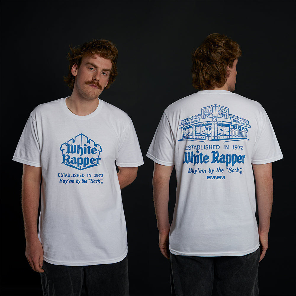 EMINEM X WHITE CASTLE T-SHIRT (WHITE) เสื้อยืดคอกลม แขนสั้น พิมพ์ลาย