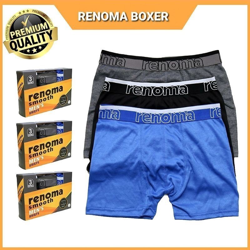 -3 In 1 RENOMA MEN BOXER BOX /SELUAR DALAM LELAKI/ UNDERWEAR MEN