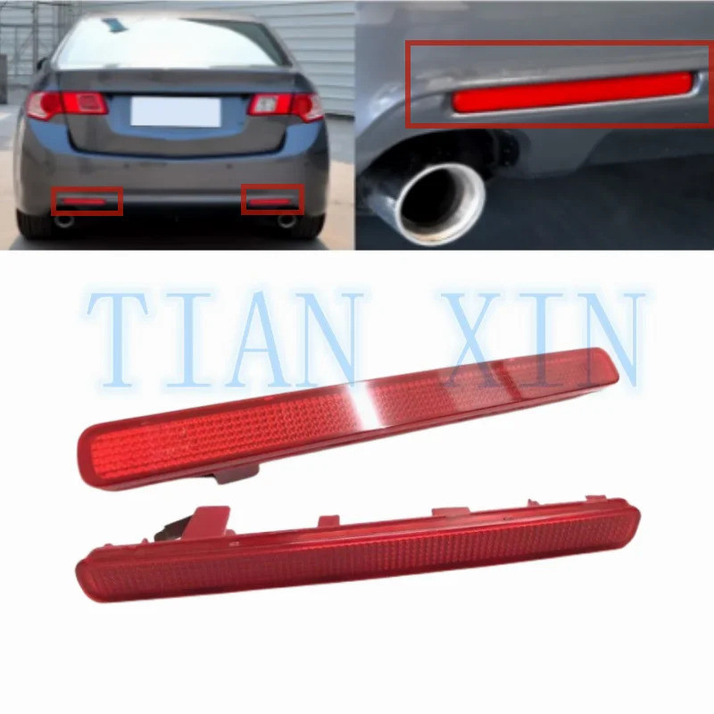 AAUTO ซ้ายขวาด้านหลังกันชน Reflector หมอกโคมไฟสําหรับ HONDA ACCORD EURO สําหรับ TSX CU1 CU2 2009 201
