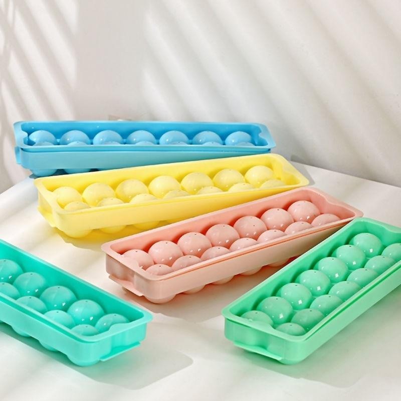 14 กริดทรงกลมวิสกี้ซิลิโคนก้อนน้ําแข็งบาร์บอลชงทรงกลม Mould ถาดอิฐ
