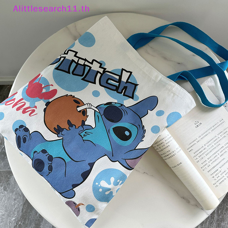 Alittlesearch11 Disney Stitch Bag Crossbody Bag Cartoon Peripheral Cute Canvas Bag Shoulder Bag Lilo And Baby Same Style TH