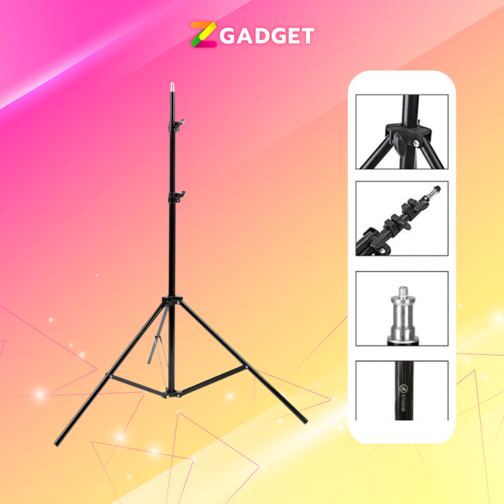 ขาตั้งไฟ Zstudio ขนาด 2.1 เมตร Ringlight led stand ขาตั้งแฟลช ขาตั้งไฟ อลูมิเนียม