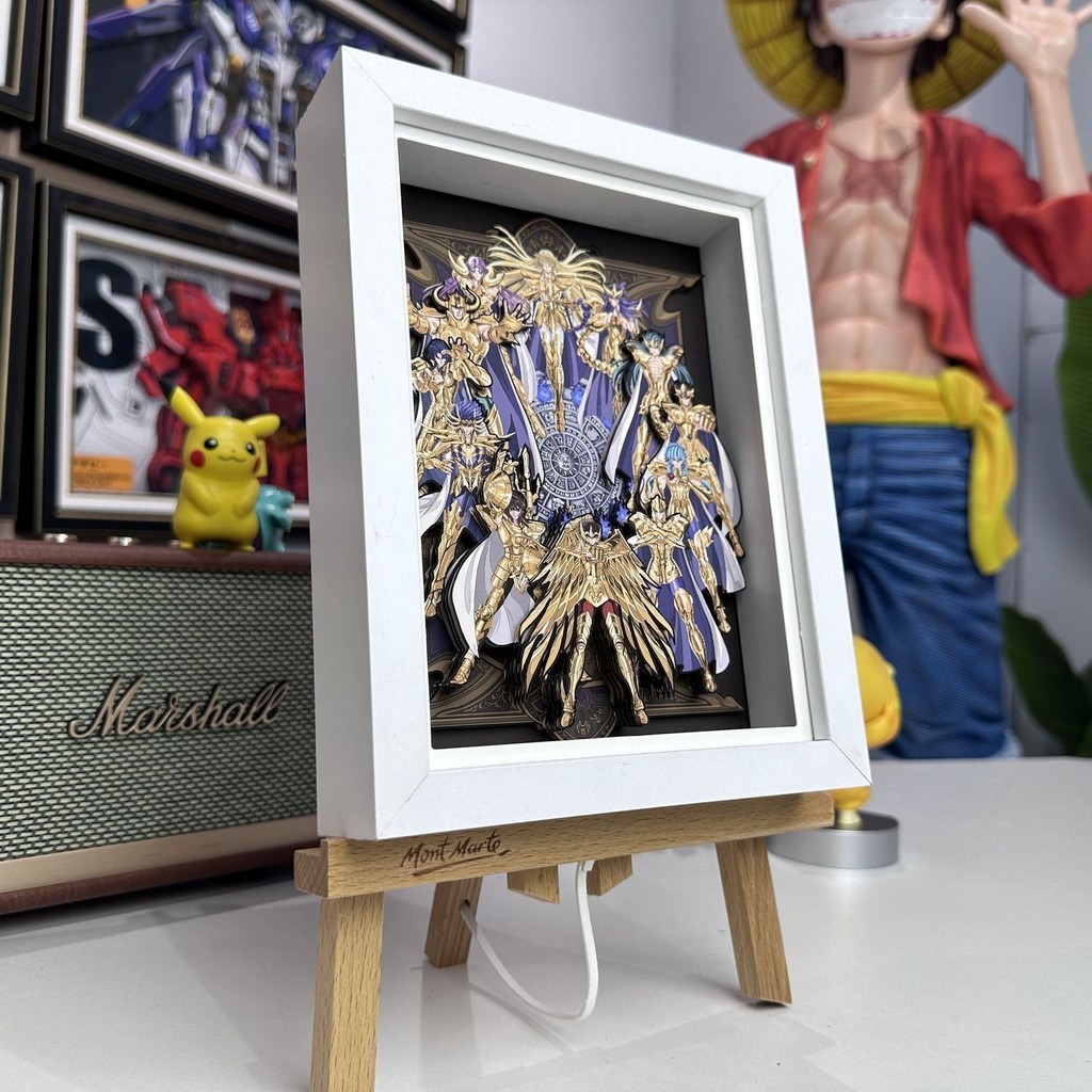 Saint Stereograph Twelve Stars Hand-Made Anime Peripheral Desk Table Bedroom3dDecorative PaintingSDS01