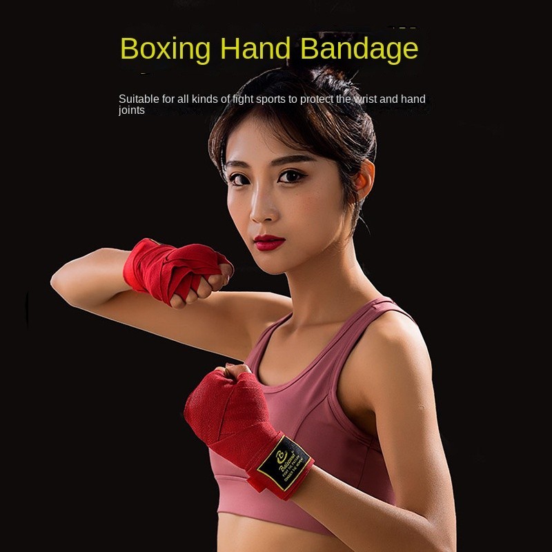 1 คู่ Boxer Bandages Hand Wrap Boxing 1.5m/3m/5m ผ้าพันแผลมืออุปกรณ์มวยไทย