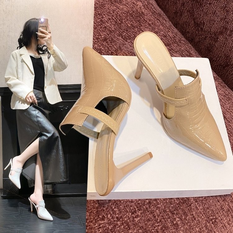 34-42รองเท้าส้นสูงส้นแหลมไซส์ใหญ่ผู้หญิง