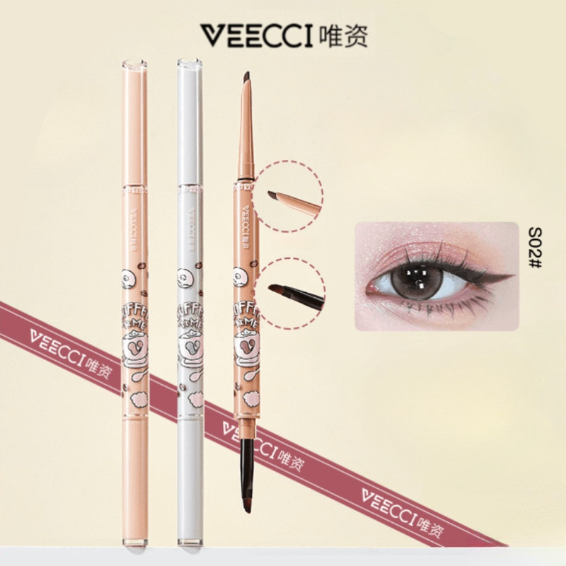 VEECCI อายไลเนอร์ 2 หัว ซีรีส์กาแฟ อายไลเนอร์เจล กันน้ำ