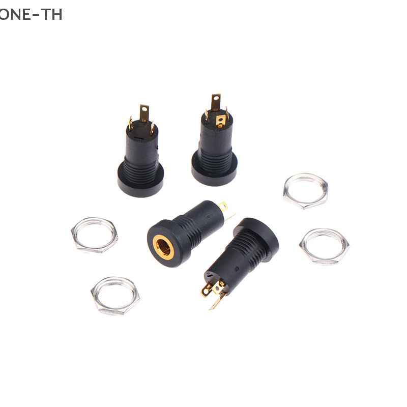 One-th 5 ชิ้น 3/4Pin PJ392A แจ็คเสียงซ็อกเก็ต 3.5 มม.หูฟังหญิง Socket Connector พร้อม Nut 3/4 เสาสเตอริโอซ็อกเก็ตใหม่