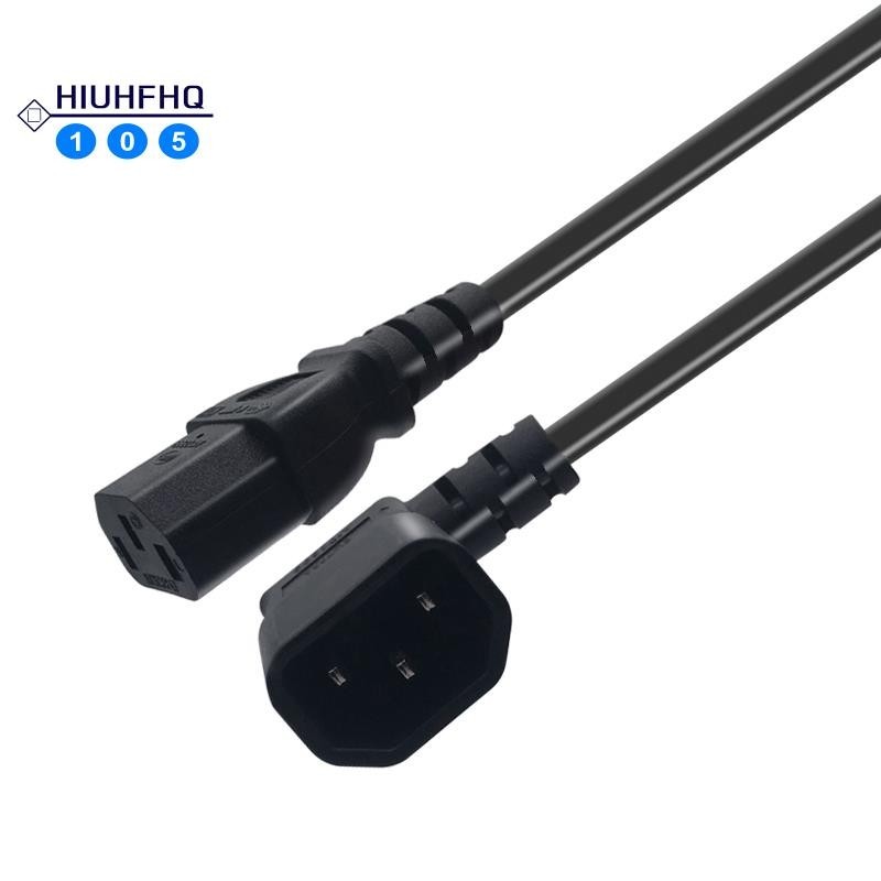 Hiuhfhq106Right Angled IEC 320 C14 ชาย C13 หญิงสายไฟ, C14 ถึง C13 สายไฟสําหรับ PDU UPS,H05VV-F VDE ส