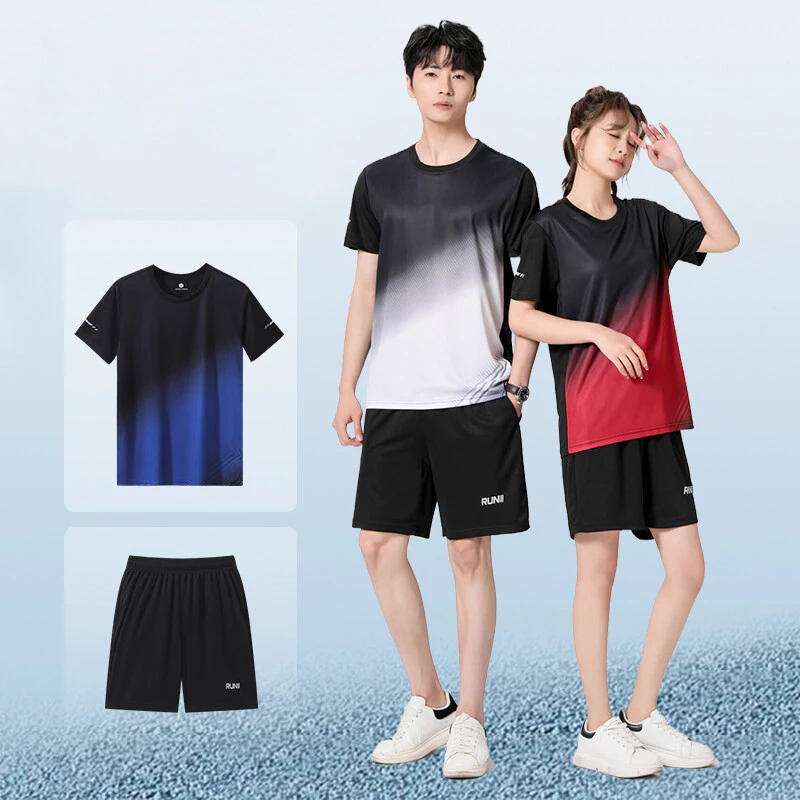 mvp sport ชุดกีฬาทูพีช กางเกงขาสั้น+ชุดกีฬาแขนสั้น ใส่ได้ทั้งชายและหญิง เหมาะสำหรับน้ำหนัก 40kg-110kg thumbnail 4