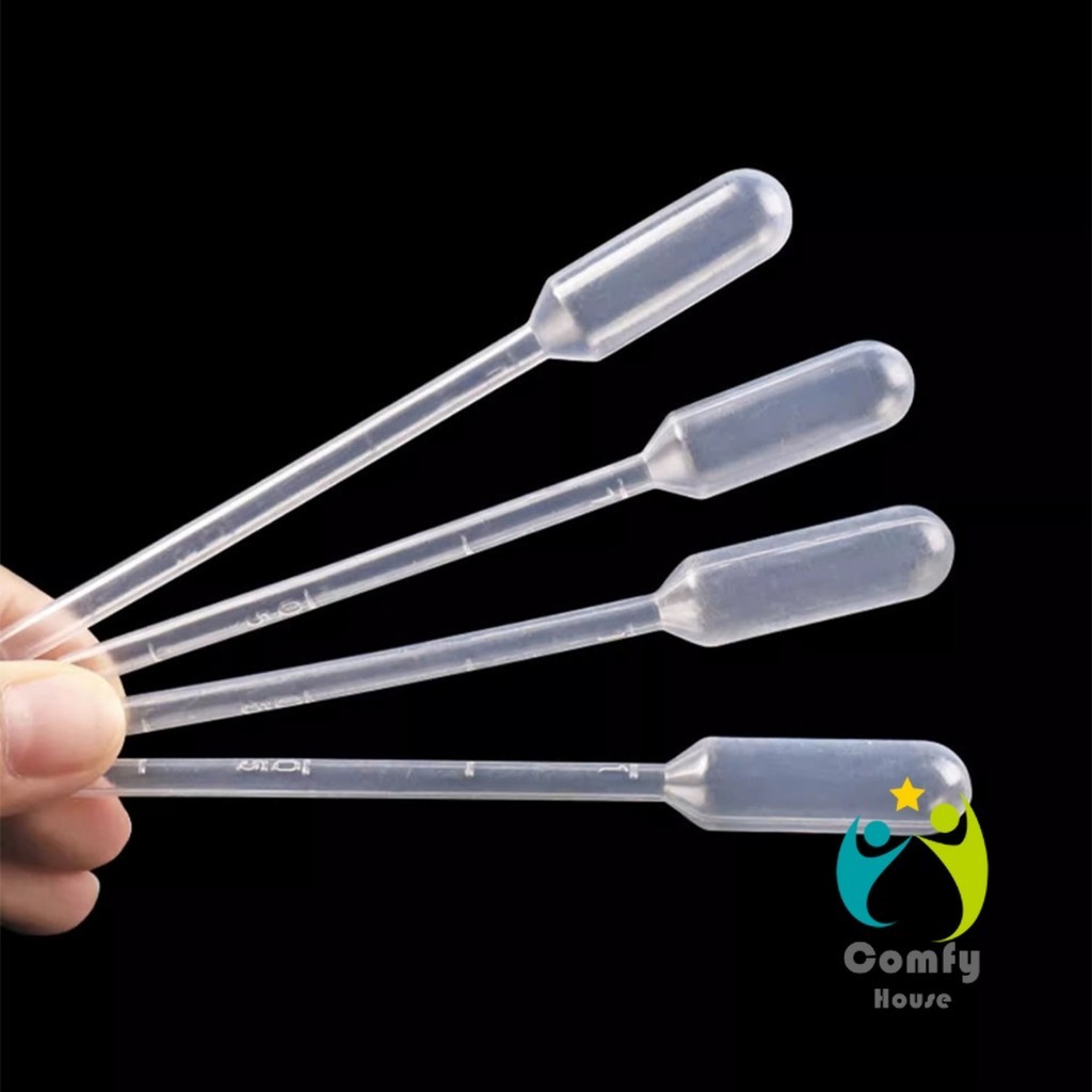 Comfy หลอดหยดสี พลาสติก แบบใช้แล้วทิ้ง 100 ชิ้น 1ml 2ml 3ml 5ml การใช้งานอเนกประสงค์ plastic dropper - รูปที่ 4