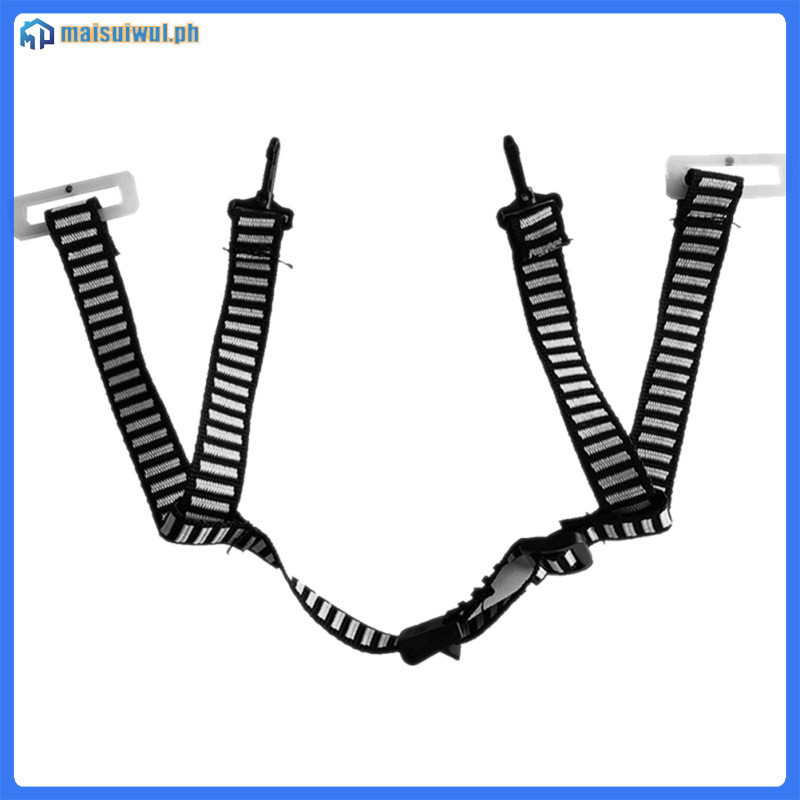 อุปกรณ์เสริมหมวกนิรภัย Y-รูปสายรัดคาง Four-point (สีดํา) 1 ชิ้น Hockey Hard Hat ฟุตบอลสายรัดมืออาชีพ