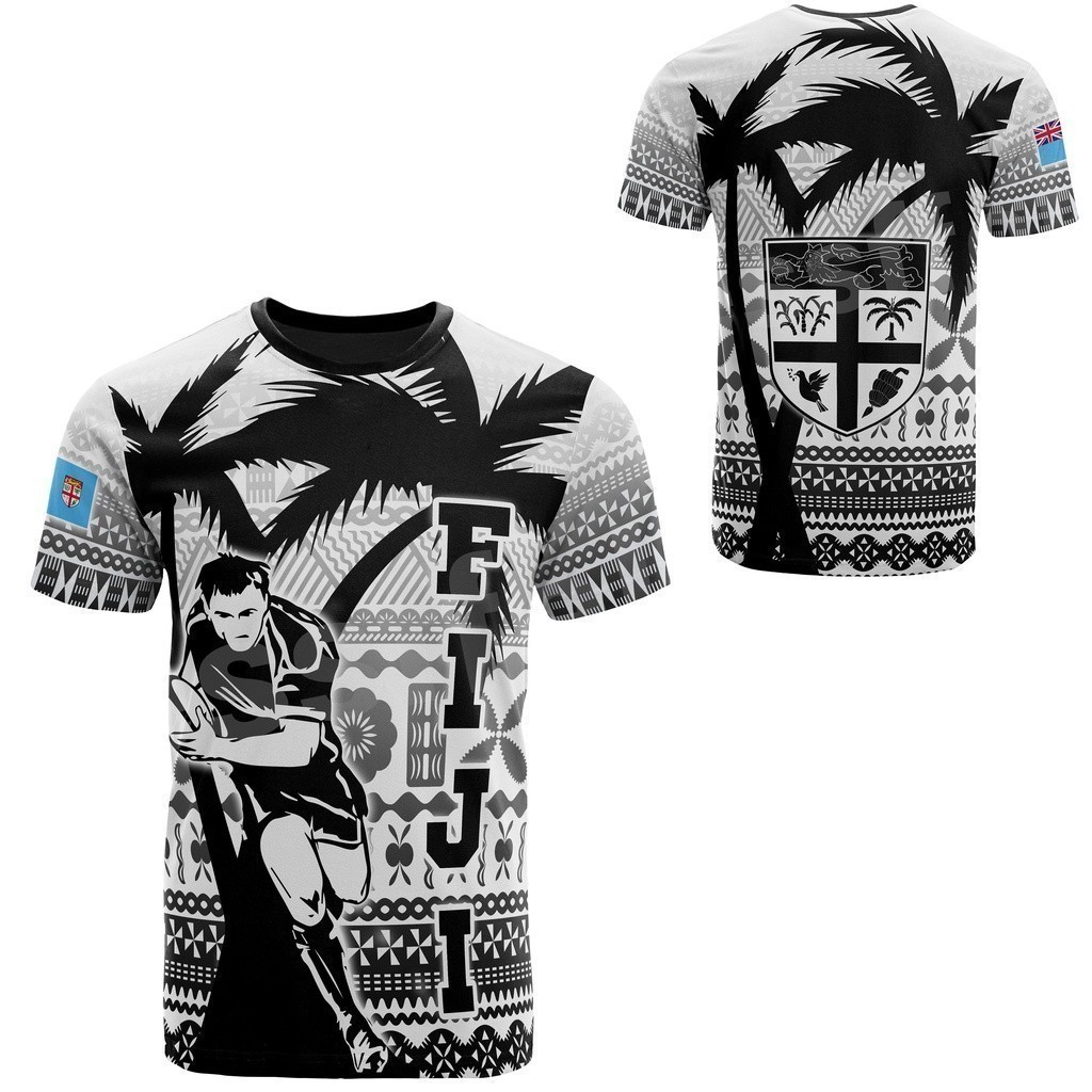 2024 เสื้อยืดเทรนด์ Unisex ล่าสุด, เสื้อ Fiji Rugby Polynesian Tribal Turtle Flag Harajuku ท็อปส์ซูแ