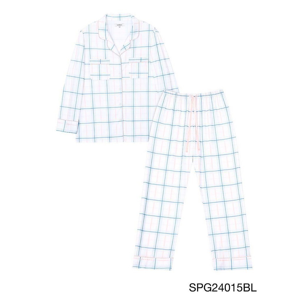 Sabina Sleepwear Nightwear เซ็ตชุดนอน รหัส SPG24015BL - สีฟ้า