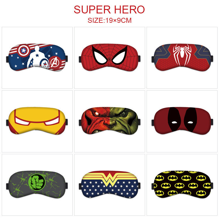 Marvel Super Hero Eye Mask Superman Iron Man Blackout Eye Mask 3D Breathable Sleeping Eye Mask