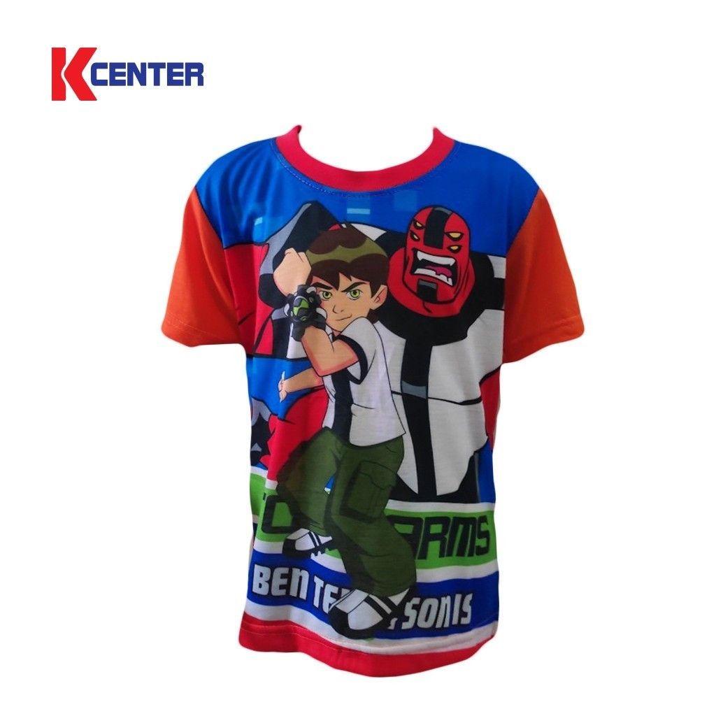 เสื้อยืดแขนสั้น เด็กผู้ชาย เสื้อเด็ก เสื้อผ้าเด็ก ลาย Ben10 *คละสี คละลาย