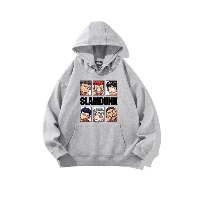 เสื้อผ้าเด็กการ์ตูนอะนิเมะ Slam Dunk Master พิมพ์เด็กฤดูใบไม้ร่วงและฤดูหนาว Hooded Sweatshirt Casual Long Sleeved Top