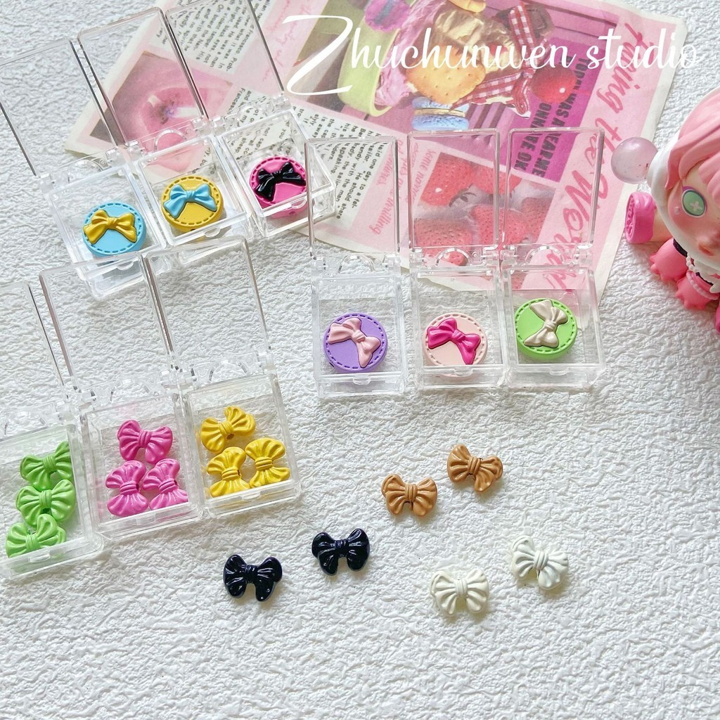 โบว์สองด้านโลหะผสมตรงรูลูกปัด DIY จี้หยดเล็กน่ารักสาววัสดุลูกปัดสร้างสรรค์ขนาดกะทัดรัด
