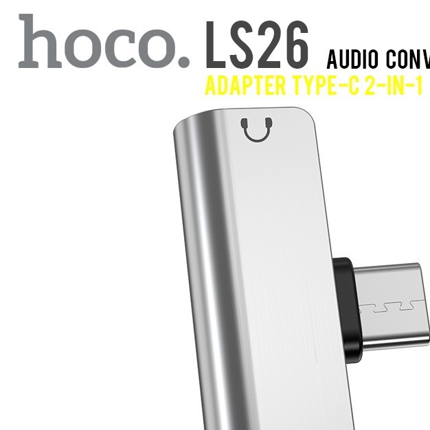 Hoco LS19 LS26 หัวแปลง Type-C to Jack 3.5 ชาร์จและต่อหูฟังได้พร้อมกัน พกพาสะดวก