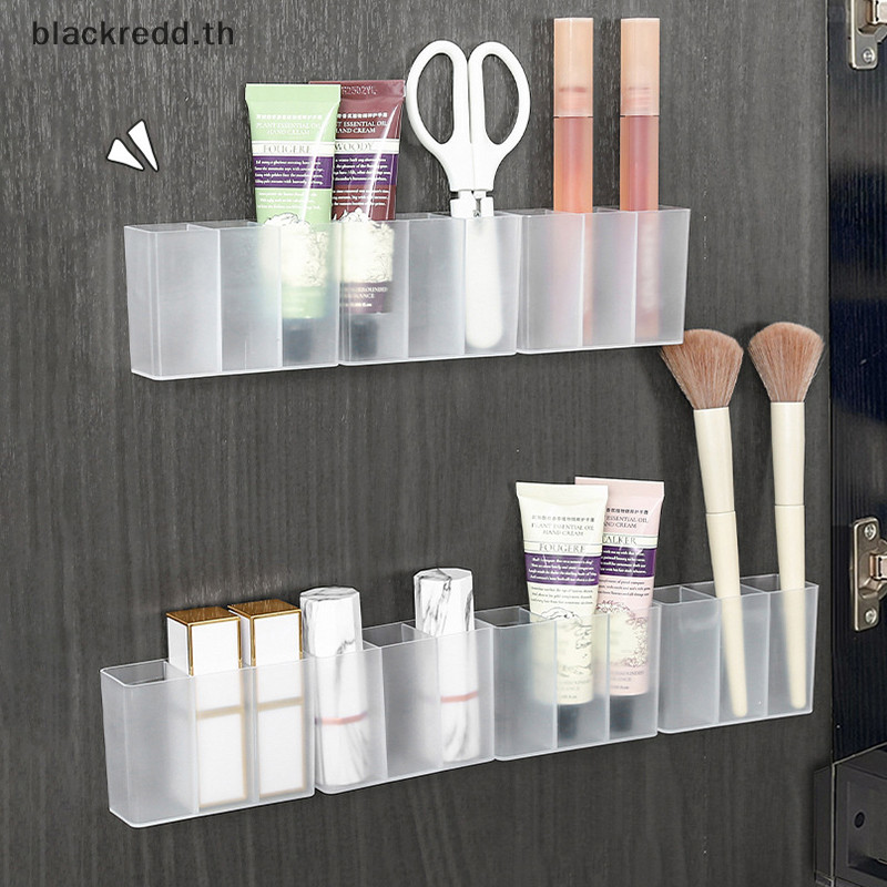 Bred ติดผนัง 3 กริดกล่องเครื่องประดับตู้ Self-กาว Sundries กล่องเก็บดินสอเขียนคิ้ว Lip Lip Glaze Organizer.