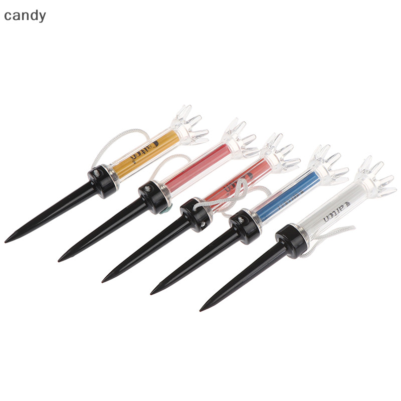 Ndy 5PCS 360 หมุนกอล์ฟ Tees 90 มม.Tee Golf Magnetic Step Down Golf Ball Holder N