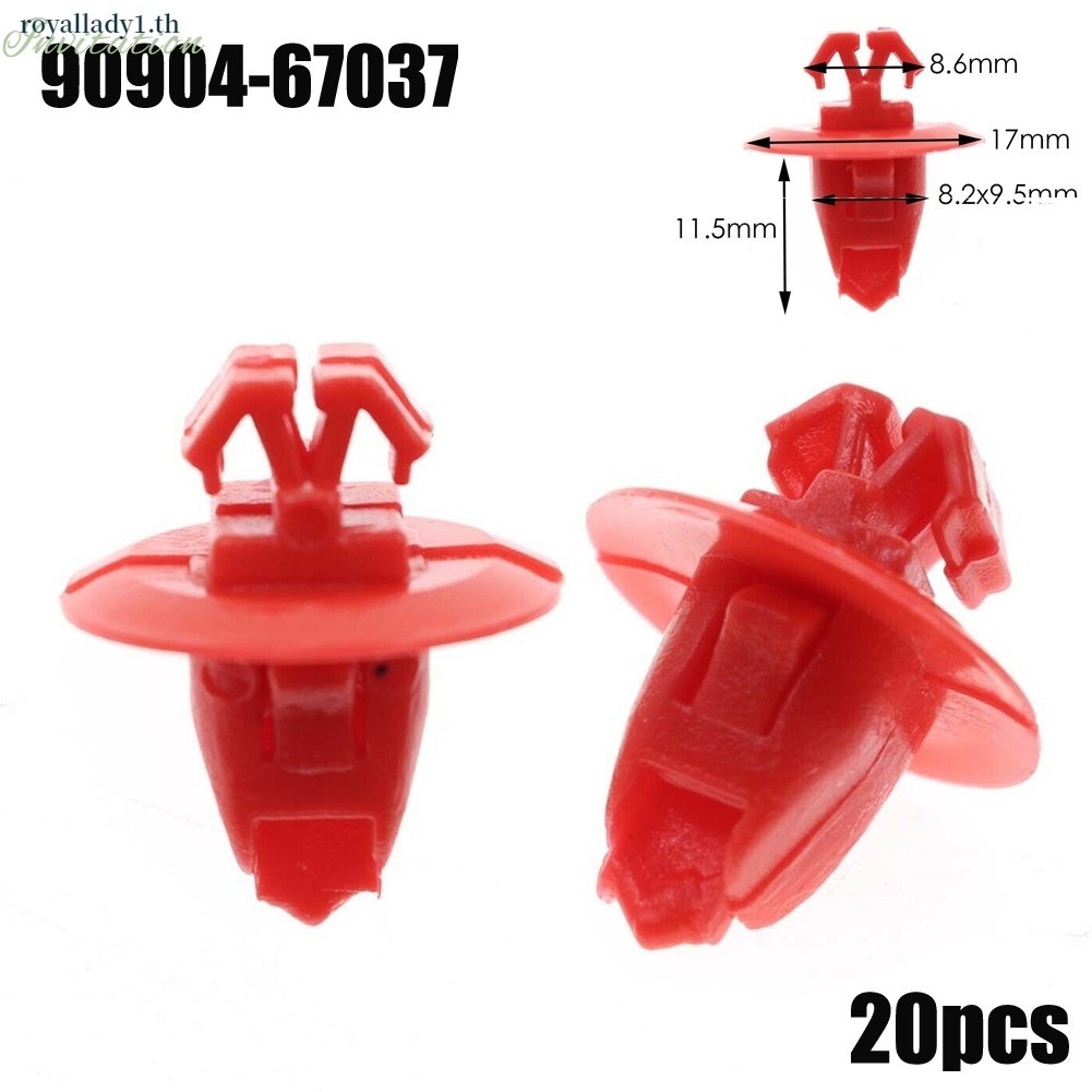 [ในสต็อก] 20 ชิ้น Flare Moulding Retainer คลิป 90904-67037 สําหรับ Toyota สําหรับ Land Cruiser