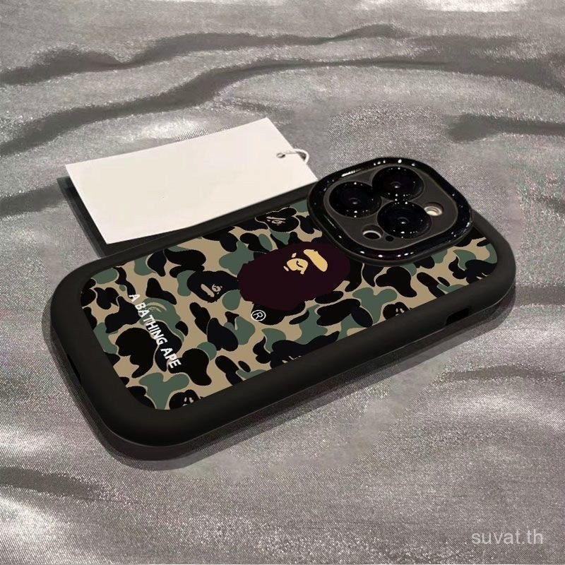 เคสโทรศัพท์ไอโฟนลายพรางหัวลิงลายพรางสำหรับ iPhone 7plus xsmax 13PROMAX 15 12 14 11 PROMAX XR 11pro XS 8PLUS เคสนิ่มทนทานกันกระแทก13 15 14 12 Pro 2cpa