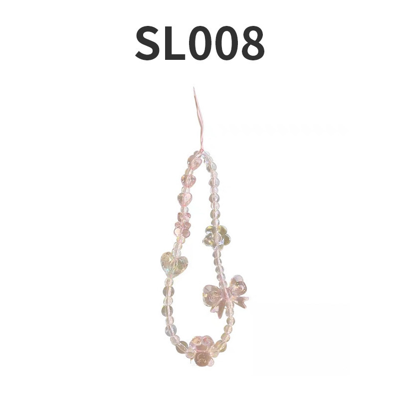 เคสโทรศัพท์มือถือที่ใช้งานได้ สายคล้องโทรศัพท์มือถือแบบ 3 มิติ สร้อยข้อมือเชือกคล้องคริสตัลแบบโบว์ สายคล้องคอดอกไม้ใส - รูปที่ 7