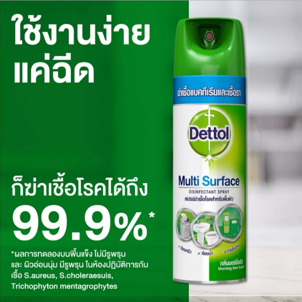 สเปรย์ทำความสะอาด Dettol Spray เดทตอล สเปรย์ ฆ่าเชื้อโรค ขนาด 225/450ml