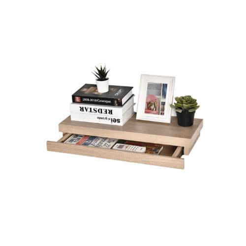 Ghouse Online Delicato ชั้นไม้ซ่อนขามีลิ้นชัก 1 ช่องGRAYSON ขนาด23.5X60X5ซม. สีไม้โอ๊ก สินค้าขายดี!