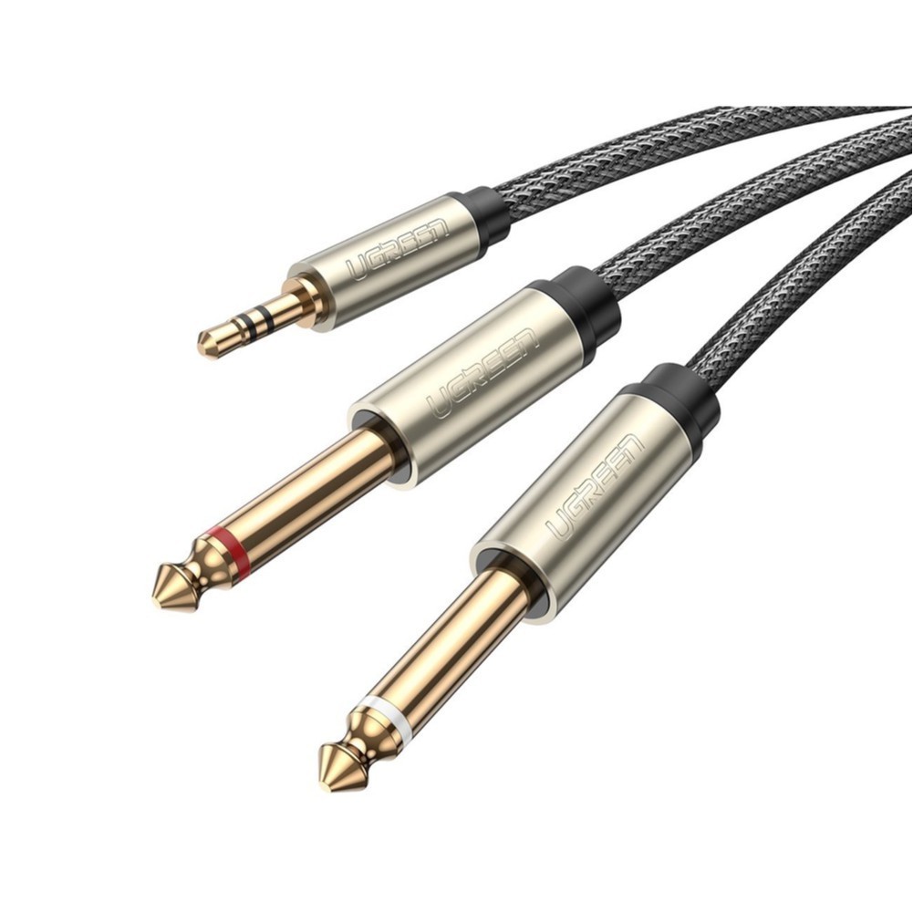Ugreen รุ่น AV126 สายแปลง Jack 3.5mm TSR to Dual 6.35mm TS Adapter Audio Cable