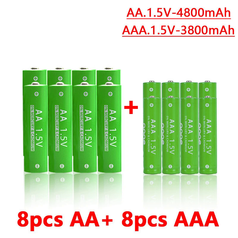 Alkaline battery 3800mAh aaa rechargeable battery 1.5V aaa and aa rechargeable battery charger 4800m