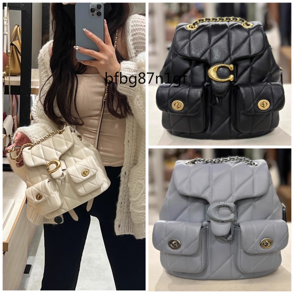 COACH / Coach TABBY BACKPACK กระเป๋าเป้สะพายหลัง rhombus chain messenger bag