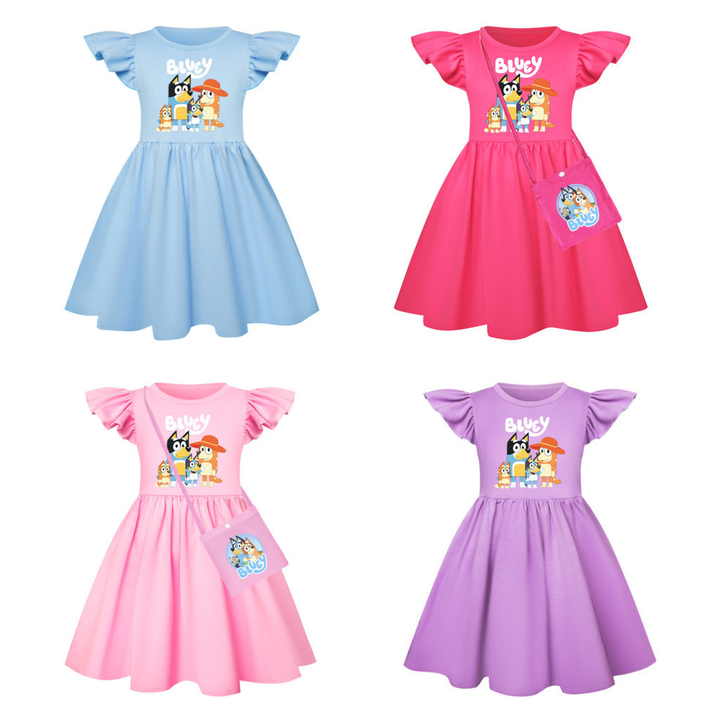 Bingo Bluey Girls Evie Dress/ชุดเด็กลําลอง