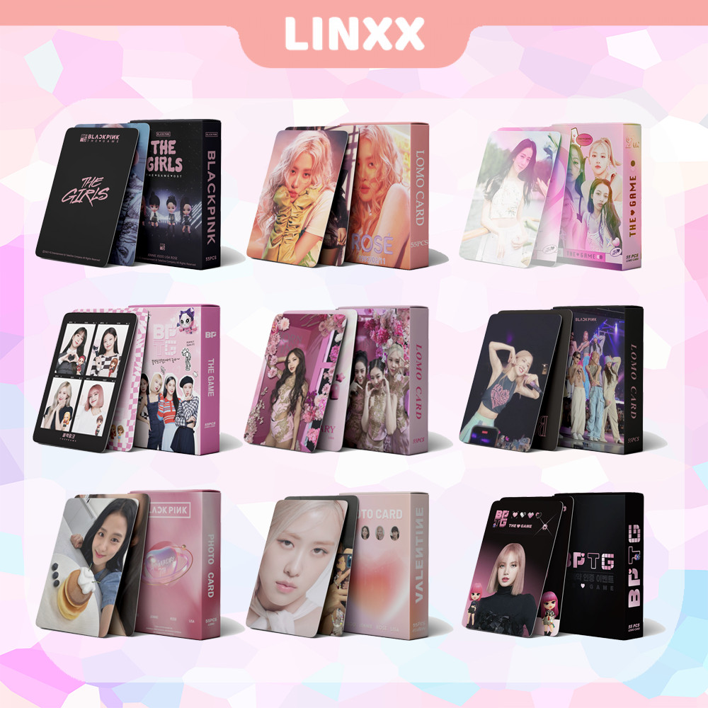 Linxx 55 ชิ้น BP วาเลนไทน์ 7th การ์ดเลเซอร์โฮโลแกรม Kpop Photocards โปสการ์ดซีรีส์
