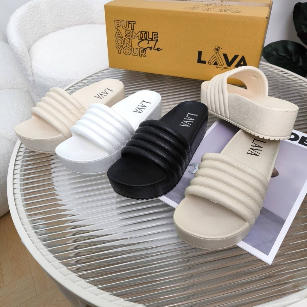 LAVA รหัส299 ส่งตรงจากแบรนด์ รองเท้าแตะเสริมส้น5.5ซม น้ำหนักเบา ใส่สบาย