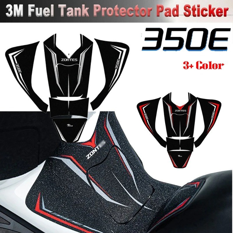 สําหรับ Zontes 350e ถัง Pad 3M สติกเกอร์เบนซินครอบคลุม Fueltank Protector Tankpad ชุด Decals รถจักรยานยนต์ Accesories จักรยาน E E350 350