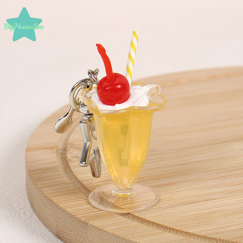 [BigHouseSea] 3d จําลองไอศกรีมโทรศัพท์พวงกุญแจ Star จี้อาหารสร้างสรรค์พวงกุญแจสําหรับกระเป๋า Kawaii Ch อุปกรณ์เสริมโทรศัพท์มือถือใหม่